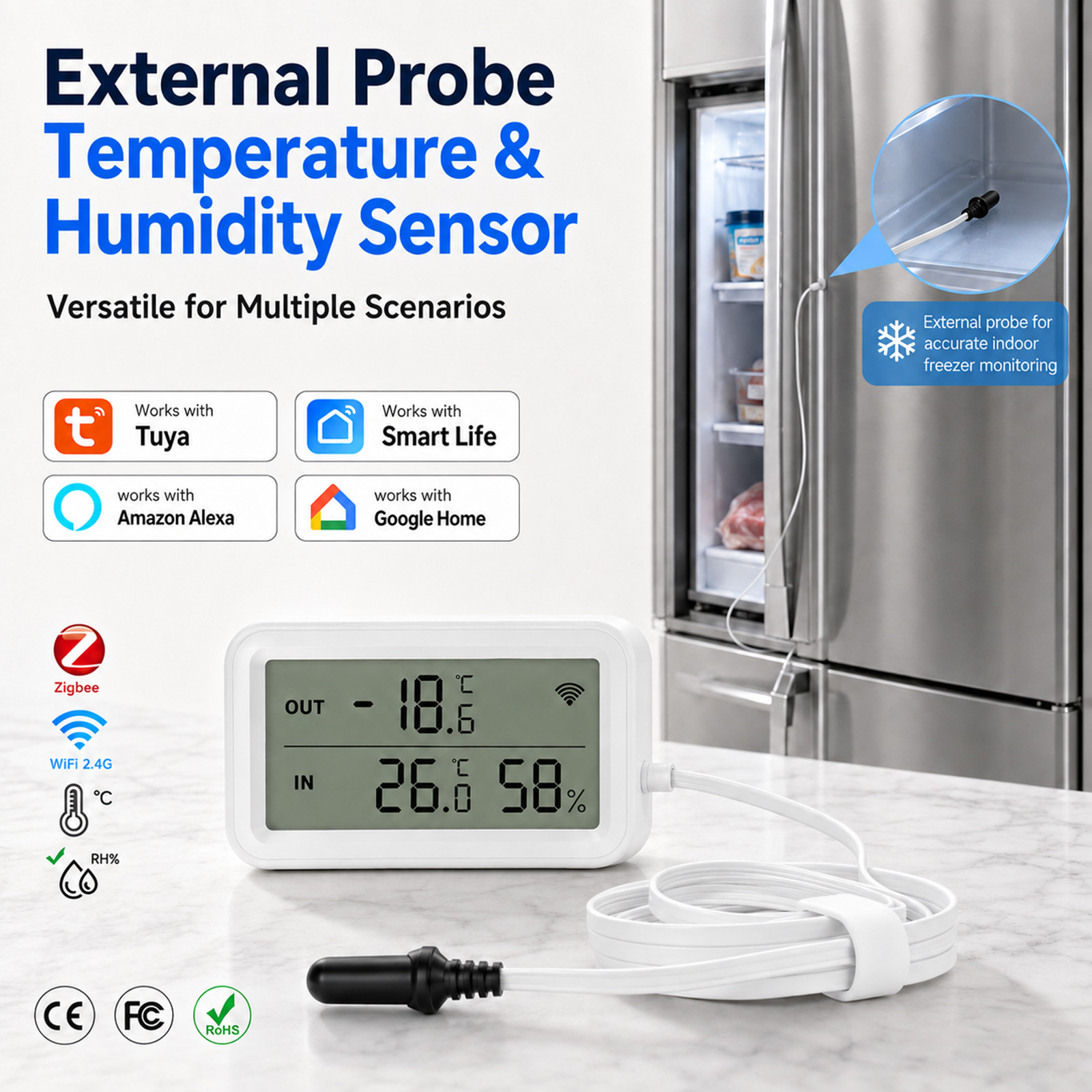 Temperature Humidity Sensor - Sonde externe étanche de température et