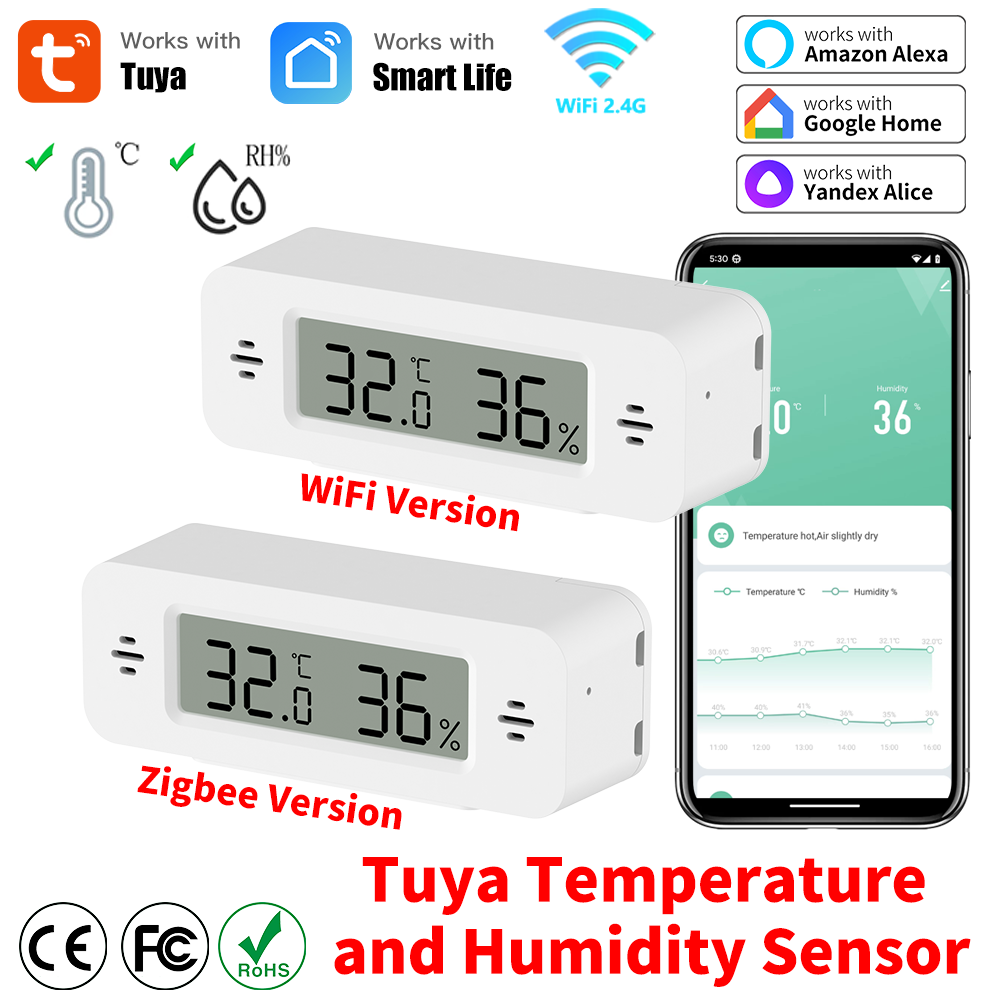 Home Automation Technology - Tuya WiFi/Zigbee capteur de température et