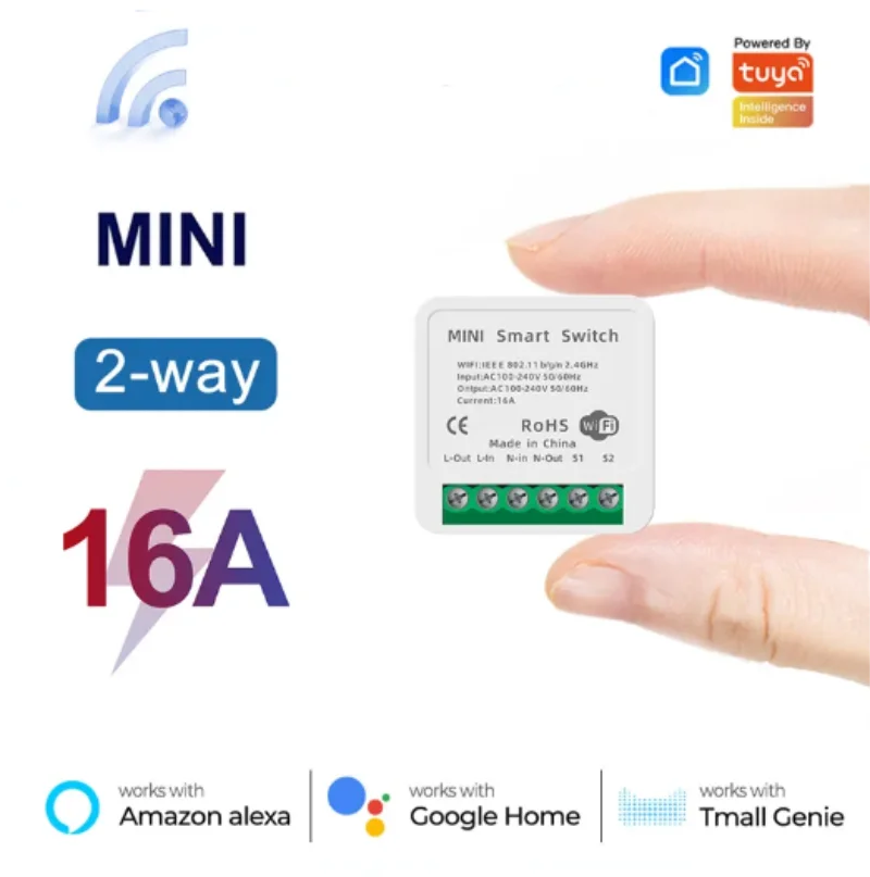 Home Automation Technology - Mini interrupteur WiFi 16A, application Smart